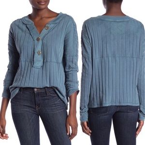 Free People Henley Style Long Sleeve Medium